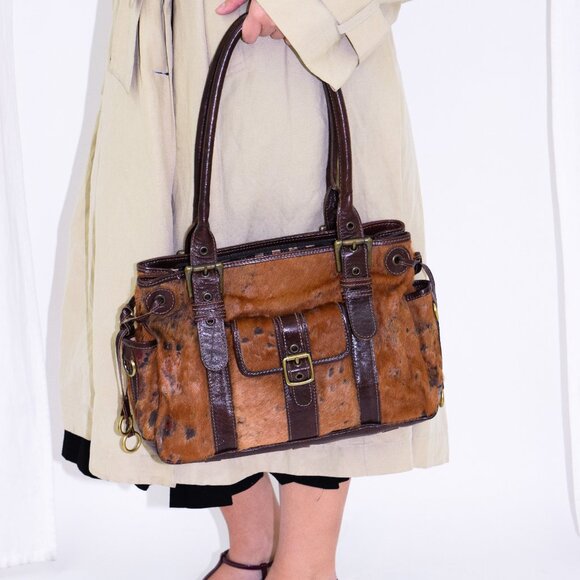 Leather Calf Hair Bag - Picture 2 of 5